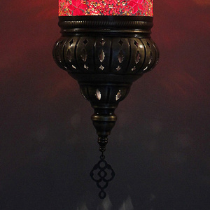 แบบดั้งเดิมกระบอกเดียวตุรกีโมเสคแก้วแขวนโคมไฟ - Product Image 3