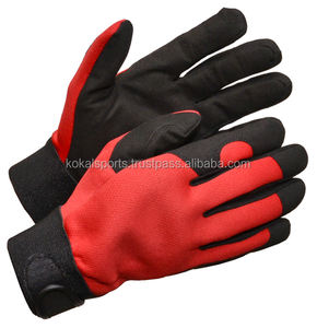 Guantes de Seguridad Mecánicos Rojos de Primera Calidad KOKAL con Logotipo Personalizado, Cuero Sintético, Ajuste Cómodo - Product Image 1