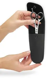 Tijeras profesionales para el cabello con embalaje de cuero artificial - Product Image 3