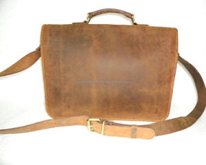 Vintage Stylish Leather <b>Laptop</b> Messenger <b>Bag</b> for Men and Women with Adjustable Shoulder Strap Office and Travel Friendly <b>Bag</b> - Product Image 3