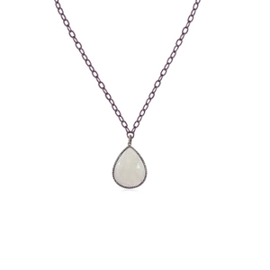 Arco Iris piedra lunar diamante 925 Plata pera colgante hecho a mano joyería oxidada calidad superior nuevo diseño - Product Image 2