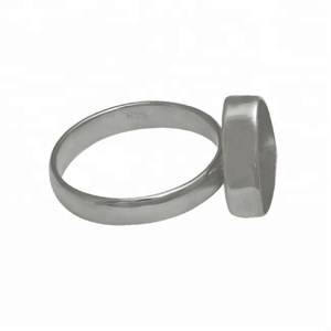 Anillo de Plata de Ley 925 hecho a mano con forma de trillón, anillo de rutenio negro, joyería, anillo de moda para aniversario de bodas. - Product Image 4