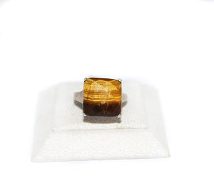Handmade Exclusive Design <b>Tiger</b> <b>Eye</b> Square Cut Gemstone 925 Solid Sterling Silver <b>Ring</b> Jewelry Manufacturer - Product Image 3