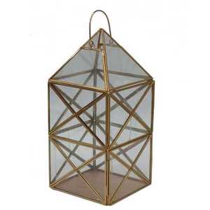 Lanterne de bougie en filigrane avec verre, décoration de noël pour la maison - Product Image 6