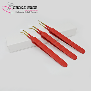 Dernière pince à cils outil de cils avec pince à cils à pointe de fibre pour extensions de cils Isolation pince à épiler à 90 degrés - Product Image 1