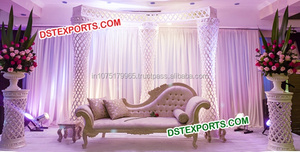 Grandes décorations de scène de mariage asiatiques du monde, ensemble de grandes étages, origine indienne - Product Image 3