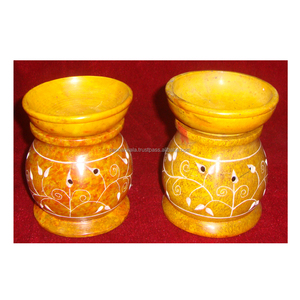 Diffuseur d'huile aromatique en pierre de savon naturelle, contenance ml, sculpté à la main - Product Image 1