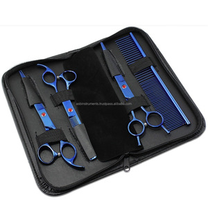 Tijeras de peluquería para perros, juego de aseo para mascotas, color azul, novedad de 2020 - Product Image 2