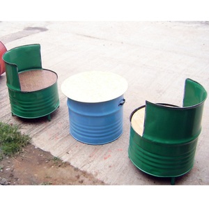 Moderno multicolor de hierro y cuero Bean Bag Drum Chair Último diseño de muebles de oficina en casa - Product Image 2