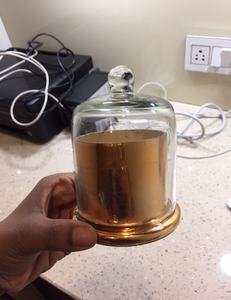 Handmade Silk Screen Printed Copper-Look <b>Glass</b> Votive <b>Candle</b> Holder Dome Lid Elegant Home Decoration Christmas <b>Lantern</b> for - Product Image 3