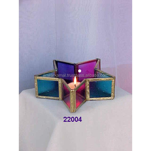 Antique Star Multi Glass Photophore Votive avec Design Unique en Laiton Antique Personnalisé en Gros pour les Occasions de Noël - Product Image 1