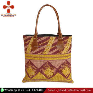 Bolso de playa bordado a mano Kantha Vintage indio tradicional - Product Image 1
