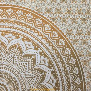 Tapiz Decorativo de Pared con Mandala Dorado Degradado, Cubrecama de Algodón, Hermosa Decoración del Hogar, Estilo Étnico, por Proveedores Indios - Product Image 4