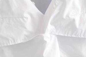 2021 <b>Women's</b> Sexy White Tank <b>Top</b> V-Neck Cross-Neck Hanging <b>Loose</b> <b>Vest</b> <b>Top</b> for Summer - Product Image 4