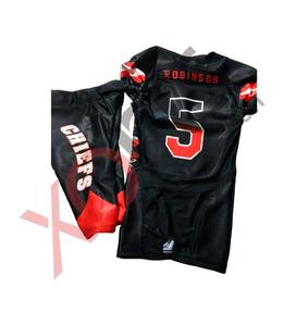 Camiseta de fútbol americano naranja con sublimación personalizada de alta calidad, ropa de uniforme de fútbol americano personalizada más nueva para adultos - Product Image 6