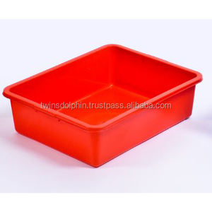 Bandeja Multiusos y Contenedor de Almacenamiento Antideslizante TWINS DOLPHIN Rojo/Azul GH 2414 de 14 Pulgadas, Malasia - Product Image 1