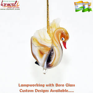 Adorno de cristal de pájaro hecho a mano, regalos de navidad - Product Image 2