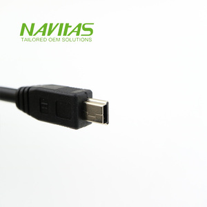 Câble d'assemblage personnalisé Mini USB B mâle 5 broches 180 degrés droit angle droit PVC pour ordinateur et appareil photo - Product Image 5