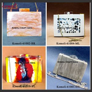 Pink Marble Vintage Design Custom Acrylic <b>Clutch</b> <b>Box</b> <b>Bag</b> - Product Image 5