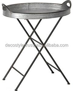 Mesa auxiliar plegable con bandeja galvanizada - Product Image 3
