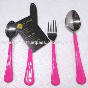 Cubiertos con mango de esmalte de diseño elegante de acero inoxidable - Product Image 2