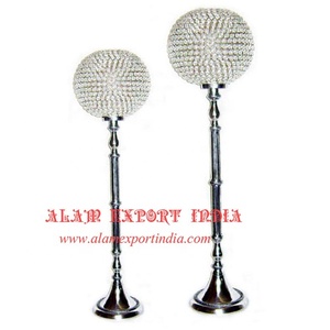 Centre de table décoratif pour la maison et le mariage, boule de perles de cristal, métal de grande taille, aluminium pour l'exportation, qualité, prix raisonnables - Product Image 1