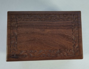 Blue Memorial Urn for Human Ashes Cremation Urns /Memorial Urn/Memory <b>Box</b> - Tree of Life Wooden Urns Wooden Urn - Product Image 4