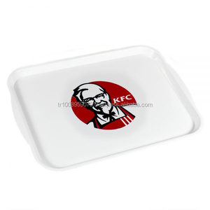 Round Square Custom Logo Printed Plastic Promotional Serving Tray