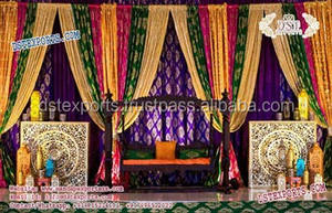 ฉากหลังงานแต่งงานสีทองสีแดงสวยสุดสวยฉากหลังแต่งงานสีแดงสุดหรูม่านฉากหลังแต่งงานสีแดงสุดหรู - Product Image 4