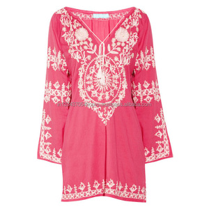 Robe de plage Style kimono, coupe ample, pour femmes, grande taille, décontractée, traditionnel Aari, col en v, Cover up pour les maillots de bain, tunique - Product Image 1