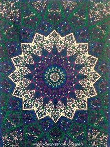 Ombre Mandala Fleur Étoile Mandala Double Tapisserie Tenture Drap de Lit Literie Coton Décor À La Maison Merveilleux Par Les Expéditeurs Indiens - Product Image 3