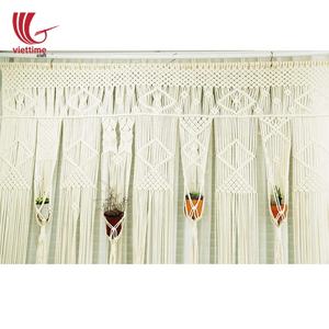 Rideau de porte en macramé vintage, rideau en macramé bohème en gros - Product Image 3