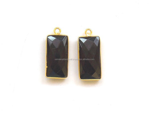 ขั้วต่อเหลี่ยมเพชรพลอยชุบสีดำสวยงามทำด้วยมือทองนิลรูปทรงสี่เหลี่ยมผืนผ้าเครื่องประดับสำหรับทุกแฟชั่น - Product Image 1
