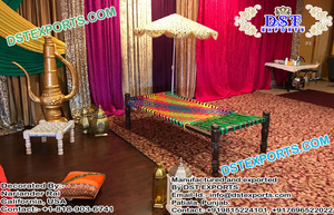 <b>Mehndi</b> Stage <b>Decoration</b> With Swing <b>Mehndi</b> Stage <b>Decoration</b> Indian Wedding Stage <b>Decoration</b> - Product Image 3