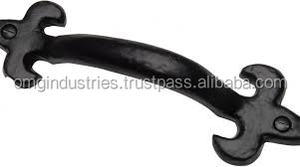 OMG Industries poignée de porte principale noire en fer forgé à la main - Product Image 6