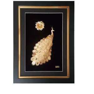 24K Goud Folie Art Mooie Pauw Ontwerp Real 24K Gold Souvenir