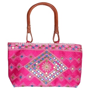 Soie Séquence Manche En Bois Sac À Main BG-2 - Product Image 2