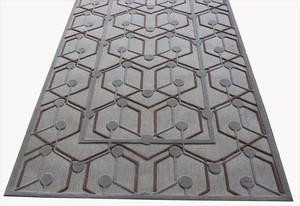 Ensembles de tapis en laine touffeté à la main modernes de luxe de haute qualité personnalisés Design rectangulaire Pile découpée tissée à la main support antidérapant - Product Image 2