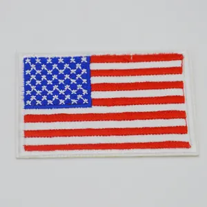 Drapeau américain et américain personnalisé brodé, 100% drapeau national, patch de broderie de haute qualité