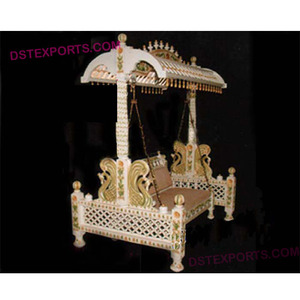 Mariage indien élégant balançoire mariage musulman Mehndi scène balançoire/Jhula mariage asiatique Sangeet scène balançoire USA bas prix balançoire blanche - Product Image 1