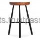 Solid Wood Seat Black <b>Bar</b> Stool <b>for</b> <b>Home</b> Living Room Furniture - Product Image 5