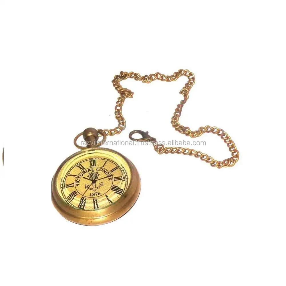 Nautical watch with chain