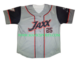 Maillot de baseball personnalisé entièrement boutonné, 100 % polyester, respirant et léger, sublimation intégrale - Product Image 3