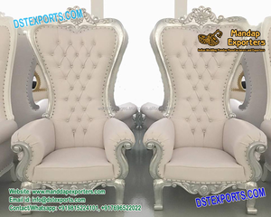 Chaises de mariage Royal à dossier haut pour mariée, chaises de Couple, à dossier haut, bagues de strass, blanches, nouvelle collection - Product Image 2