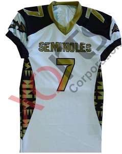 Custom Sublimated American Football Jersey <b>Camo</b> Printed Jersey Breathable Plus Size Feature Silver Rexin Applique Embroidery - Product Image 4