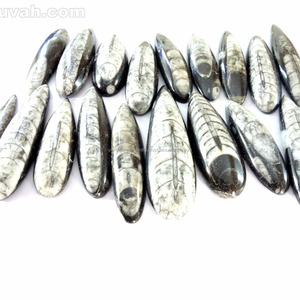 La piedra preciosa espiritual de la suerte protege de la enfermedad Orthoceras cabujón suelto religioso - Product Image 3