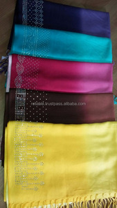 Latest Fine Embellished <b>Pashmina</b> Hijab with Decorations - Product Image 6