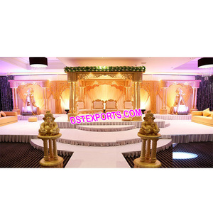 Mandap de Madera Tallado a Mano para Bodas, Mandap de Madera Tallado a Mano para Bodas Hindúes, Decoración de Mandap de Madera Tallado a Mano, Suiza, Estados Unidos - Product Image 1