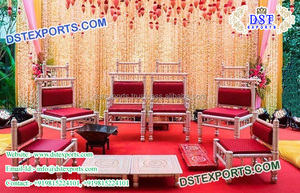 Juego de sillas Sankheda Mandap para bodas Gujarati Diseñador Decoraciones Mandap indias con sillas cómodas - Product Image 4