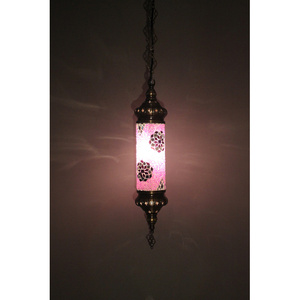 โคมไฟแขวนทรงกระบอกแบบดั้งเดิม โมเสกแก้วตุรกี ประหยัดพลังงาน ได้รับการรับรองมาตรฐาน CE 110-240V รุ่น M-S1-T สำหรับใช้ในบ้าน - Product Image 5